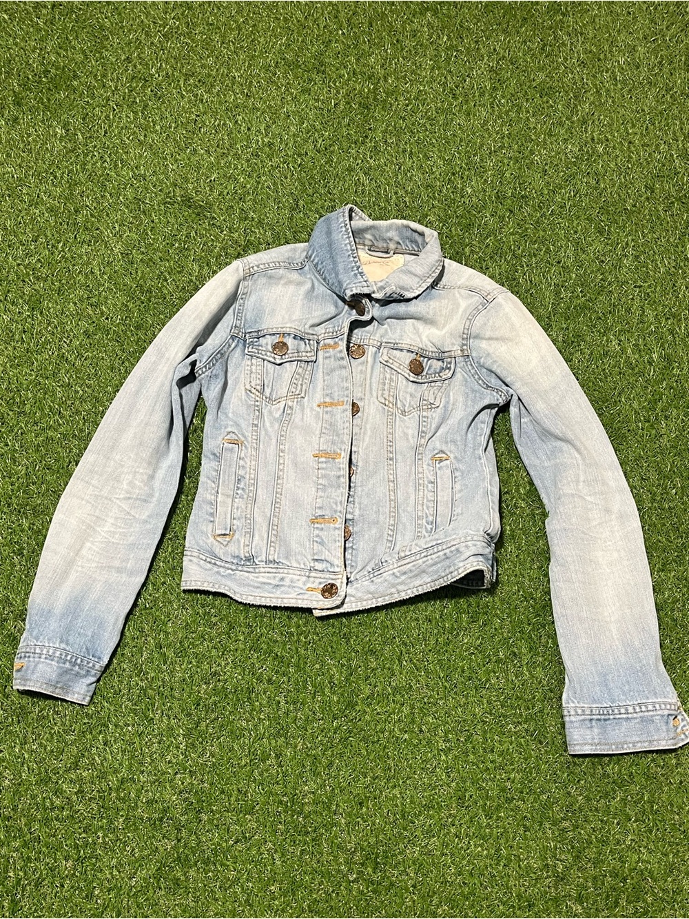 Denim&Co Light Blue Jean Jacket - Button-Front Youth